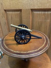 Vintage Cast Iron And Brass Toy Cannon Or Paperweight