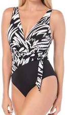 Magicsuit by Miraclesuit Black/White Sketchy Kaia One Piece Slimming Swimsuit 8