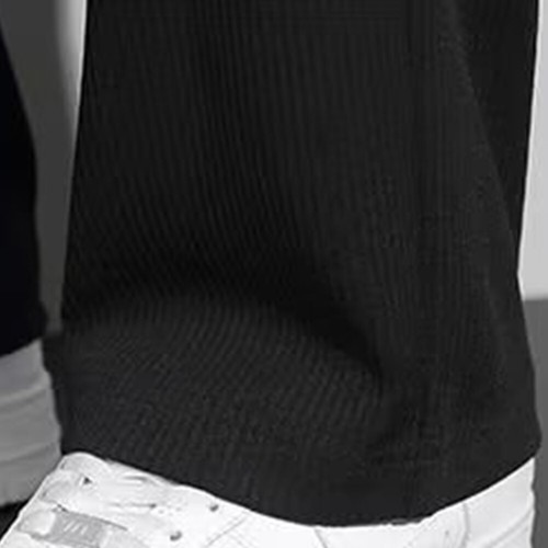Men's Sweatpant Loose Straight Leg Elastic Waist Fleeced Solid Color Sport Pants - Picture 6 of 19