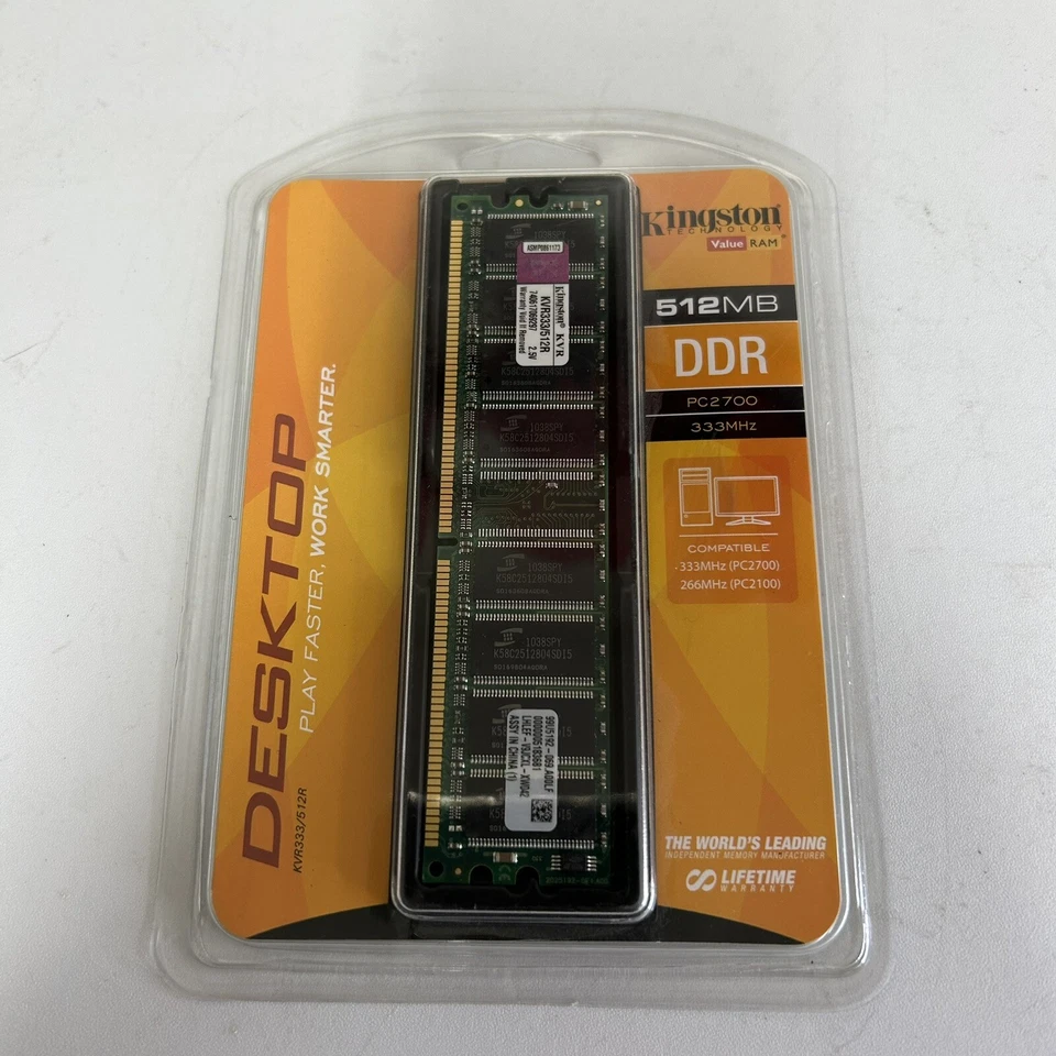 KINGSTON RAM KVR333/512R 512MB PC2700 333MHZ 184-PIN DDR - Image 2 of 4