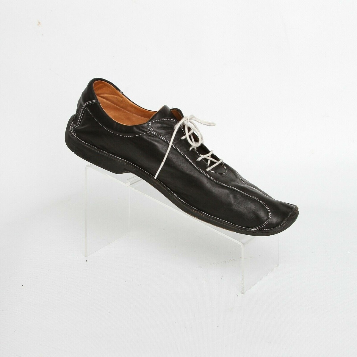 LM Michielon Black White Leather European Oxford Loafer  display picture 2