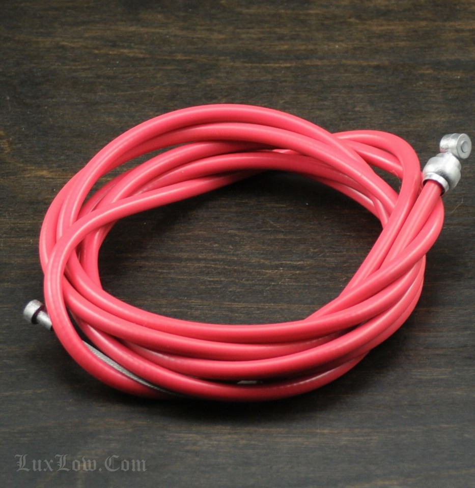 Hot Pink Brake Cable Kit Housing Button Fixie Bicycle BMX MTB Cruiser