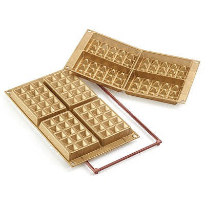 NEW Silikomart Waffel Classic Silicone Mould Gold