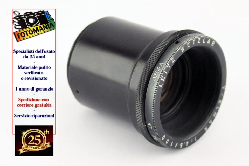 Leica Leitz v-Elmar 100 f4,5 raro garanzia 12 mesi Foto 2 de 4