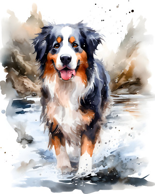 100x Bernese Mountain Dog car sticker 9x9 cm dogs sticker