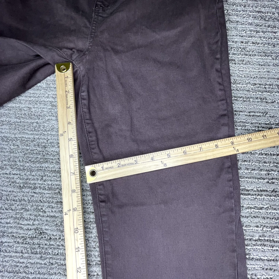 Pantalones de mujer Buffalo talla 12/32 tiro alto pierna ajustada elásticos informales borgoña Foto 4 de 4