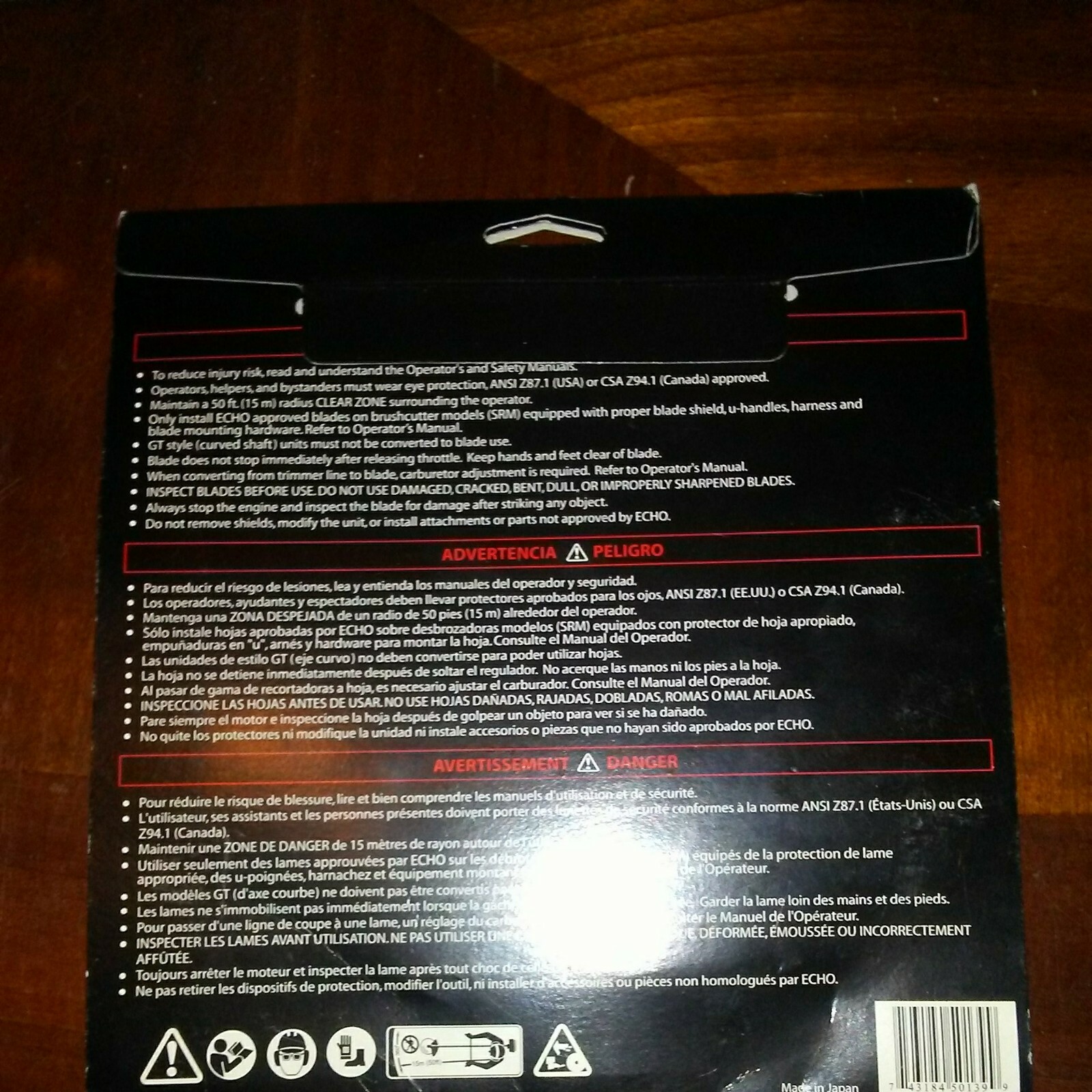 Echo (69600120331) 8 in. 8-Tooth Grass & Weed Blade (20 mm)