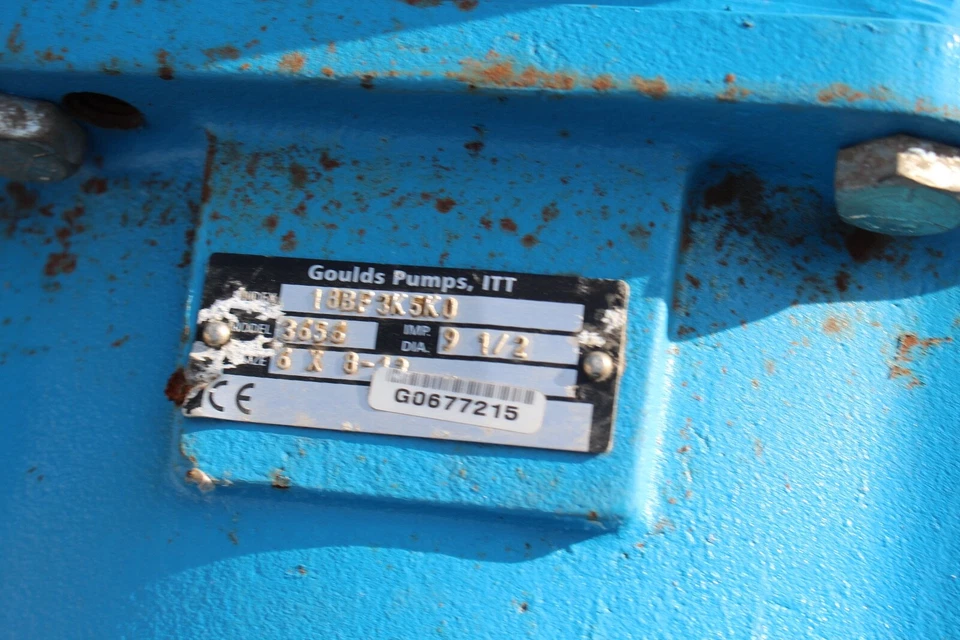 Goulds  7 1/2 HP Centrifugal Pump 3656 18bf3k5ko 6x8-13 - Image 2 of 2