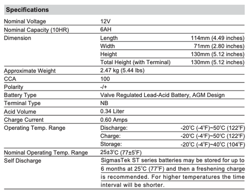 Replacement 12V Battery For Coolster 125CC GK-6125 & Similar ATVs/Dirt Bikes 9 thumbnail image