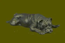 Art Deco Hot Cast English French Bulldog Bronze Masterpiece Sculpture Home Decor