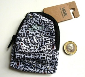 Original Vans Off The Wall Backpack Keychain Zipped Coin