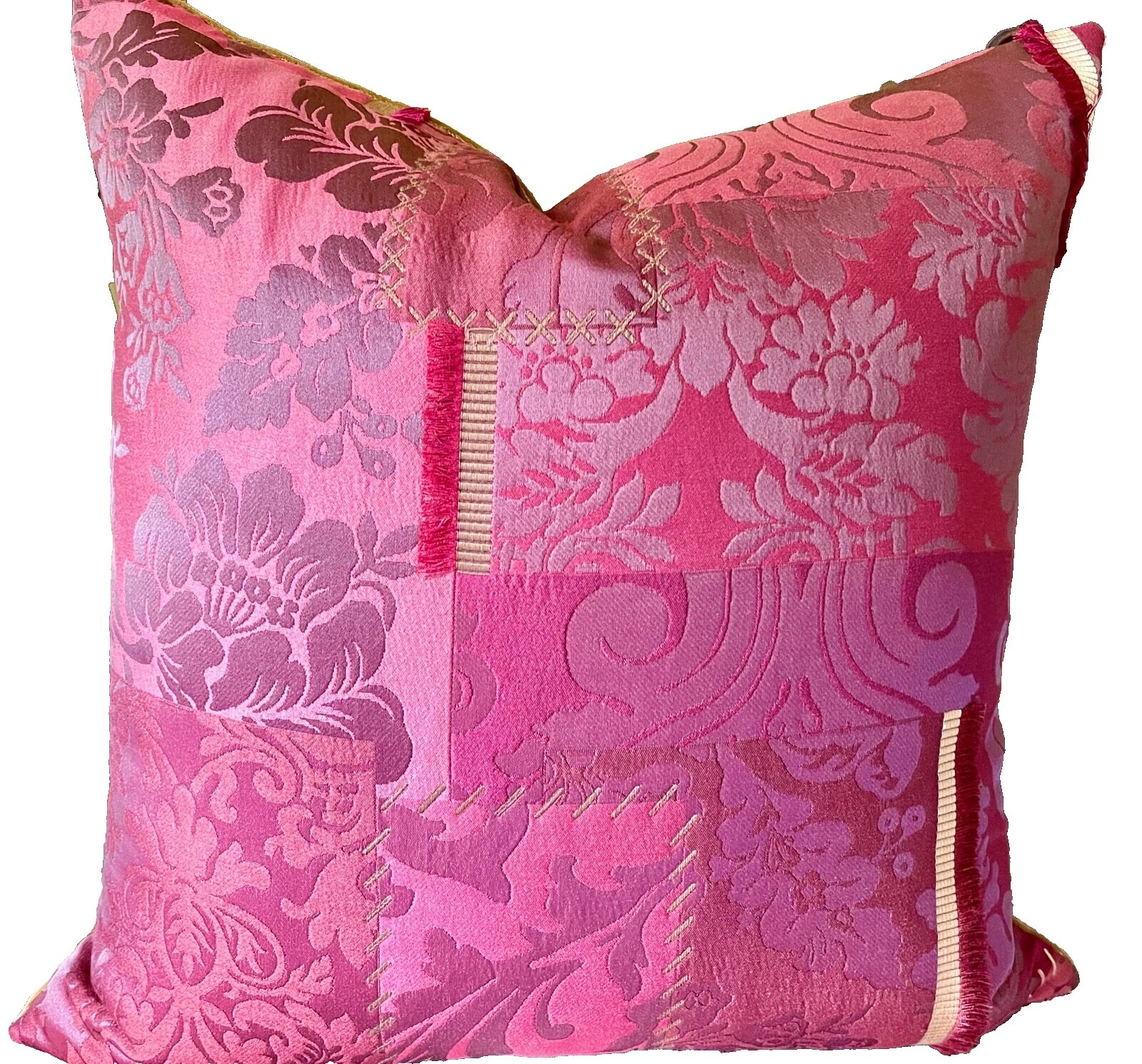 Silk Blend Patchwork Bedroom Home Décor Pillows