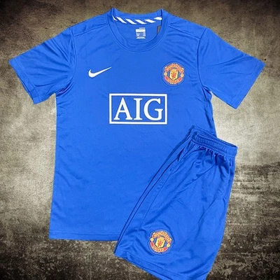 Kids CR7 #2008 Manchester United 2nd Away Jersey Set | Soccer Shirt & Shorts Kit