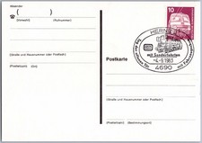 Sonderstempel Herne 2 1983 Dampflok Tag der offenen Tür Sonderfahrten