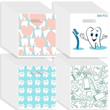 800 Pcs Dental Bags, Tooth Patient Care Dental Bags, 9 x 8 Inches dental good...