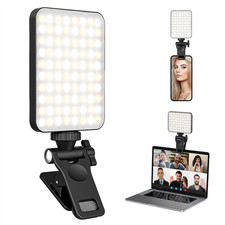 Selfie Light,Rechargeable Light Clip for iPhone/Laptop, Perfect for Makeup,Vlog