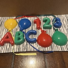 Mid-Century Modern Vintage Nursery Homeco ABC 123 Balloon Wall Decor Set