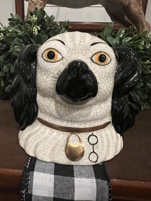 Fitz and Floyd Vintage 1981 Staffordshire Style Dog Bank - No Chips Or Cracks!