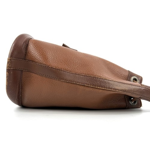 BURBERRY Shoulder Bag Brown Leather Drawstring Authentic - Bild 7 von 24