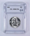 1956 Franklin Half Dollar MS66 FBL ICG