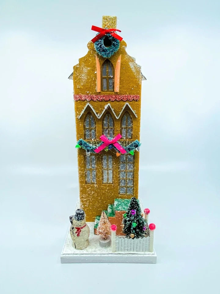 Cody Foster Рождественский Светящийся Дом, Блестящий Дом, Горчичный Таунхаус, #HOU-340 - Изображение 2 из 4