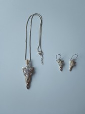 Arwens Abendstern Set mit Kette und Ohrringe 925 Silber 