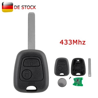433Mhz Auto Funk Schlüssel ID46 Chip für Citroen C1 C2 C3 Peugeot 107 207 307
