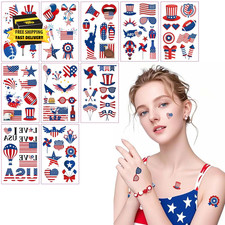 90 Pcs American Traditional Temporary Tattoos - Perfect for Independence Day Cel