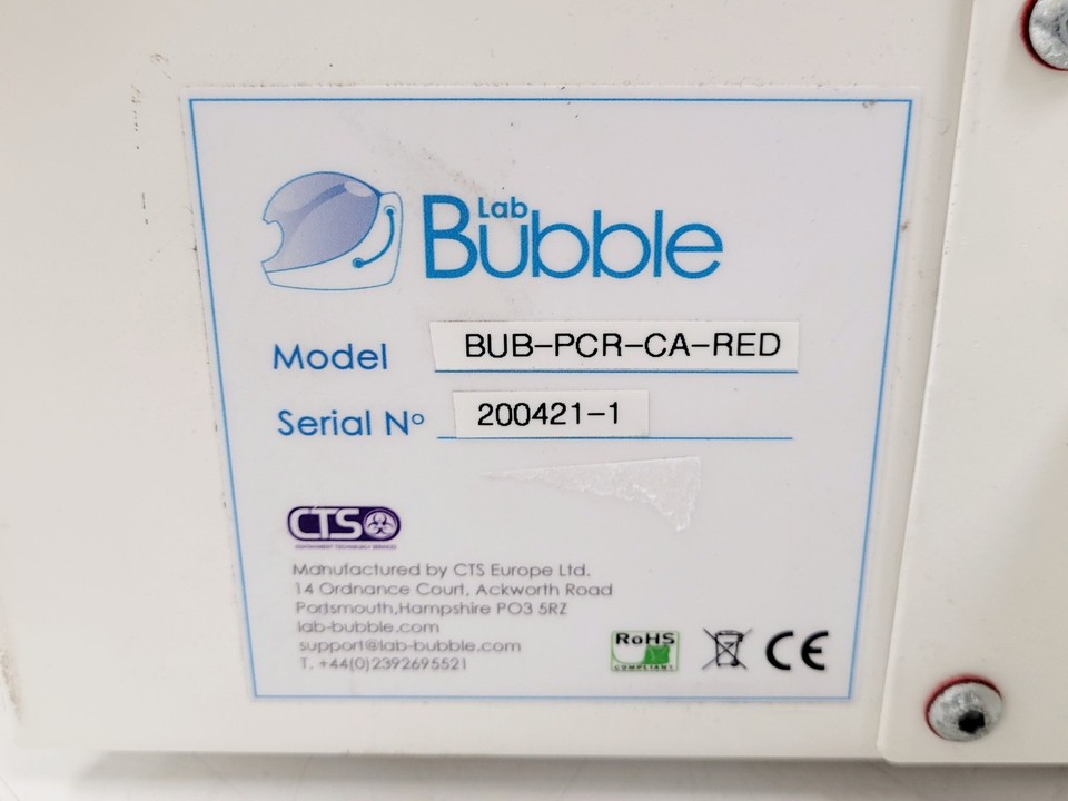 Red Examples Lab Bubble PCR BUBBLE Sample Protection UV BUB-PCR-SA-RED w/ Fan Unit ...