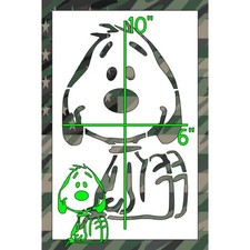 7"x11" White Plastic Stencil Set - Dog Cartoon SW76 