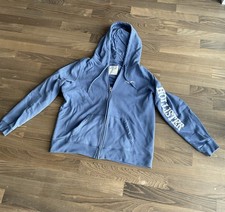 Hollister California Damen Sweatjacke Gr. XL Taubenblau neuwertig Kapuze ZIP