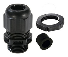 Image of Wiska Sprint® GLP20 Plus RDE Cable Gland with locknut IP68 Black (Pack of 10)