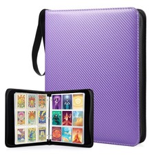 Trading Card Binder, 900 Pockets Baseball Card Binder Sleeves with Zipper, Do...