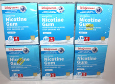  6 NICOTINE GUM WALGREENS UNCOATED 4MG 110CT ORIGINAL SUGAR FREE EXP 5/2028