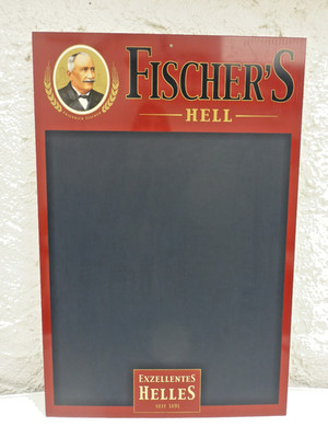 Schreibtafel, Werbetafel Fischer's Hell Stiftungsbrauerei Erding Werbeschild