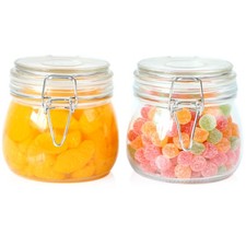 Glass Jar With Airtight Lid 16 Oz Set Of 2 Wide Mouth Airtight Food Storage...