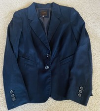 Women's The Limited Collection Sz 8 Two Button Blazer Navy Blue Lined