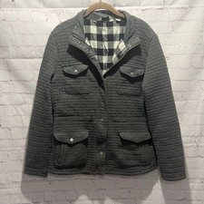 L. L. Bean Womens Quilted Gray Utility Lightw...