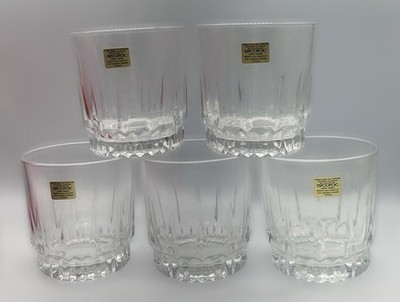Arcoroc Old Fashioned Glasses Set Clear Lancer Tumbler France 10 Oz Lot of 5