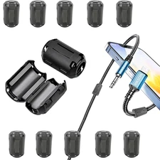 10PCS 5 Mm Ferrite Core Clip-On EMI RFI Noise Filter Ferrite Beads Snap on Indus