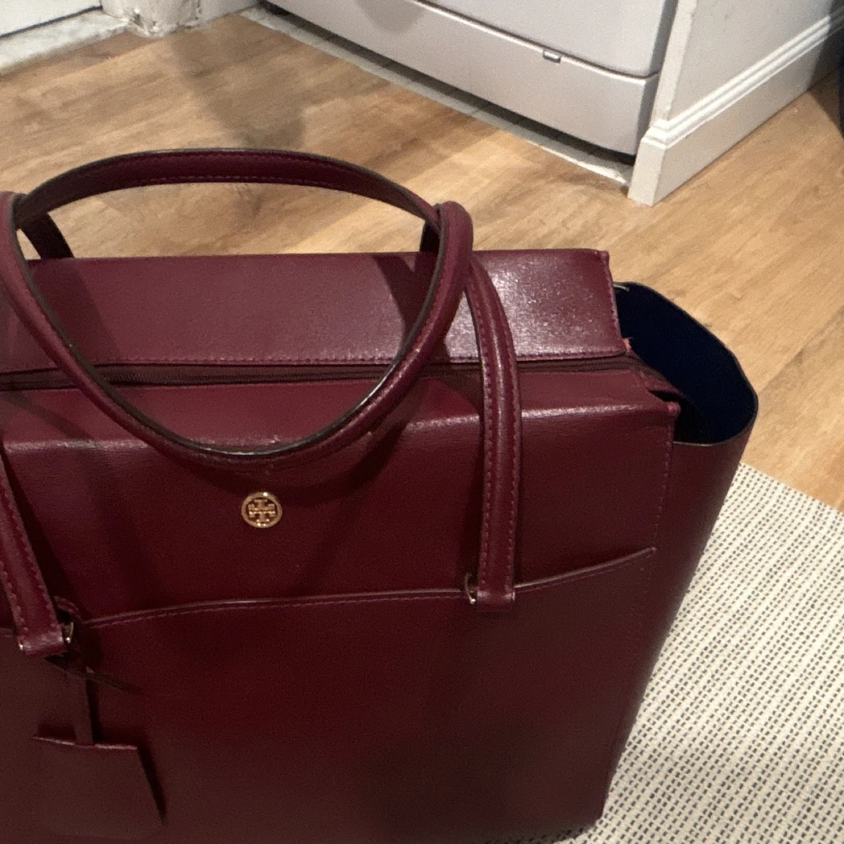 TORY BURCH バーガンディ トートバッグ Tory Burch Leather Exterior Red Bags & Handbags for Women for sale