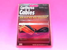 3FT GOLD RCA Audio Cable 2 RCA Male to 2 RCA Male Stereo Audio Patch Cord NEW  