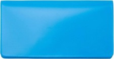 Sky Blue Vinyl Checkbook Cover, Top Tear Personal 6-3/8 X 6-7/8,