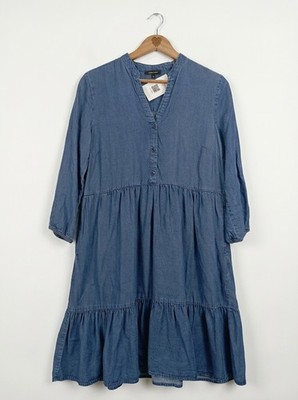 MORE & MORE Damen Jeanskleid Tunika Kleid Gr. 36 S Blau Casual
