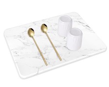 Diatomaceous Earth Stone Drying Mat for Kitchen Counter Quick-Drying Stone Tray