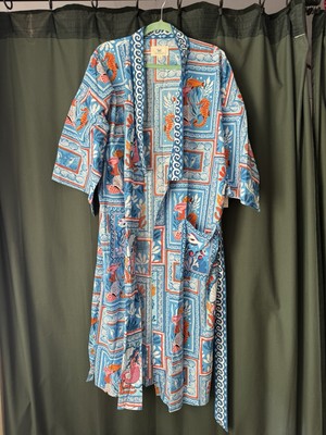 NEW Printfresh Cotton Robe Under The Sea Mermaid Nautical Fish Novelty Print S/M