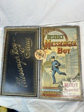 1886 McLoughlin Bros DISTRICT MESSENGER BOY Antique Board Game Merit