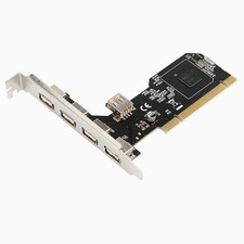 PCI 32bit To 5ports USB2.0 Expansion Controller Card NEC720101F1 for Windows Mac