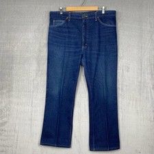 Vtg Lee Jeans Mens 38x29 Blue Denim Made in USA Straight Leg Western Workwear