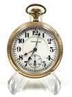 ANTIQUE HAMILTON 990 14K GOLD FILLED POCKET WATCH 16S MONTGOMERY DIAL *TO FIX*
